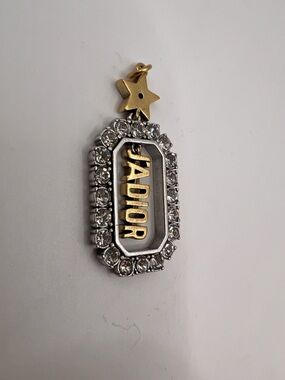 J'Adior Crystal Pendant Charm in Gold and Silver